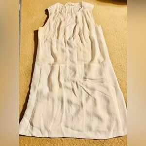 J Brand Strapless Modern Cream Shift Dress